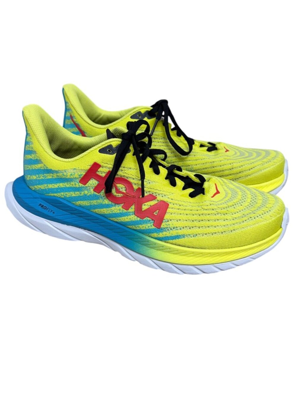 HOKA One One MACH 5 Men's Running Shoes Evening Primrose Scuba Blue Size 10 B